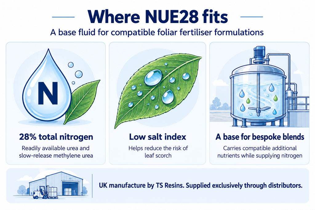 Where NUE28 fits in a foliar feeding programme